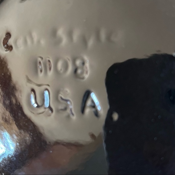 Cali Style Ceramic Bowl Deep Serving Dish Stamped 1108 Black Red Orange U.S.A. - Picture 6 of 7